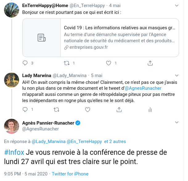 Agnes Pannier Runacher On Twitter Infox Je Vous Renvoie A La Conference De Presse De Lundi 27 Avril Qui Est Tres Claire Sur Le Point Https T Co 3ag7pzivua