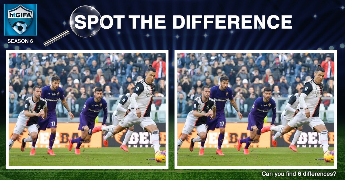 Think that you're observant enough to spot the subtle differences between pictures? Get your eyes ready because this is tricky. 
Spot 6 differences and comment below the answers. #HTGIFA

#footballers #FootballFever #footballtime #fifa #Soccer #footballculture #FootballSeason
