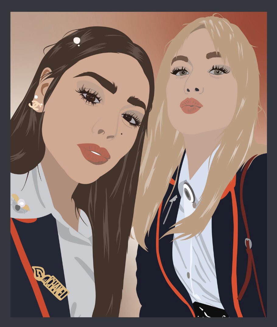 RTVC_'s tweet photo. Aujourd’hui, on met à l’honneur ces deux personnages incroyables ! Les avez vous reconnu ? 
•
• 
Il s’agit des deux magnifiques @dannapaola et #EsterExposito de la série #ÉLITE
#serie #DannaPaola #RTVC https://t.co/tRjAn0ny0z