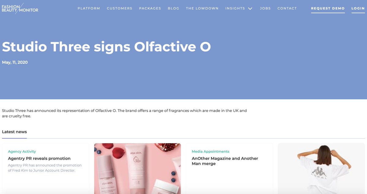studiothreeuk's tweet photo. Happy Monday!

We want to take a moment to say thank you to @Fashion_Monitor for sharing the news of our launch and winning the Olfactive O account! 🎉 https://t.co/AaqqTuK5si