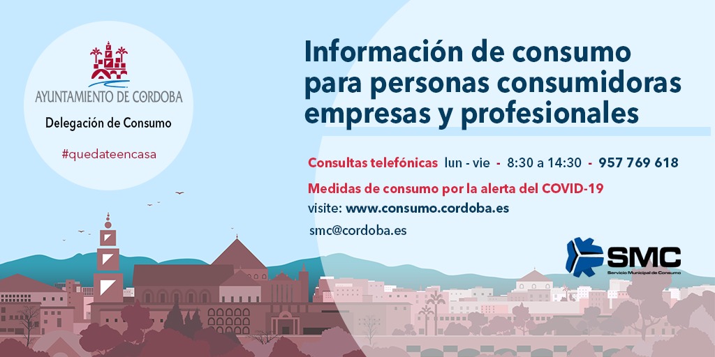 📡La Delegación de Consumo de <a href="/ayuncordoba_es/">Ayuntamiento Córdoba</a> abre canales de información sobre consumo para empresas, profesionales y consumidores.
Además, puedes consultar su web consumo.cordoba.es