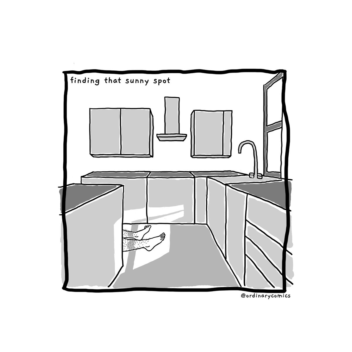 ComicsOrdinary's tweet photo. Finding that sunny spot. #webcomic #quarantine https://t.co/e3L4dY4V9g