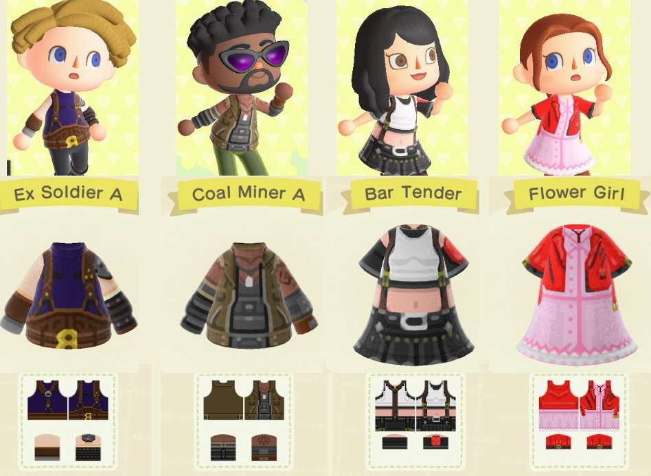 GameSpot's tweet photo. Become Cloud, Barret, Tifa, and Aerith in Animal Crossing New Horizons https://t.co/PVrGefkjWq https://t.co/DoJJ4WmLyG