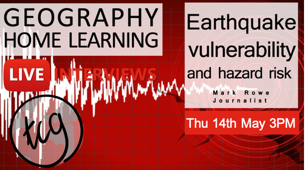 thecuriousgeog's tweet photo. For this week's live interview we will be joined by Mark Rowe @wanderingrowe who will be discussing earthquake risk and vulnerability. A fantastic introduction to #alevelgeography but also preparation for #universitygeography Thursday 3PM @YouTube https://t.co/lliwY3qdgE https://t.co/NjTf5x0sPj