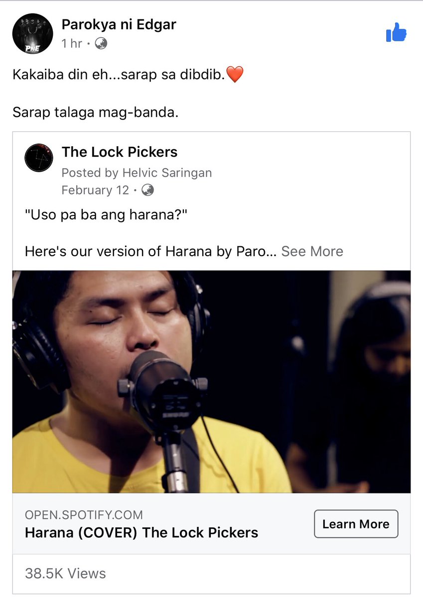 thelockpickers's tweet photo. Maraming salamat po sa Parokya ni Edgar! Iba talaga kapag idol mo ang nakapansin sa iyo ๐ค๐ค๐ค
Sa mga hindi pa po nakakapanood, ito ang cover namin ng โHaranaโ:
https://t.co/EYmp2uuTlP
@parokyaniedgar @HalfNotePromote #HalfNoteMusic https://t.co/KAHX5XJl9X