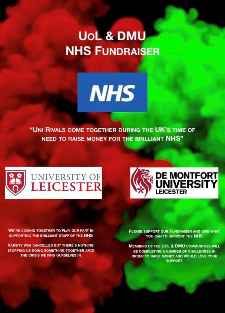 ULWRFC's tweet photo. UOL &amp; DMU are coming together during these uncertain times to raise money for the NHS. We will be running 72 miles a day for 2 weeks with @DMUWomensRugby to raise money! Please donate if you can 😊 https://t.co/ZugUpxCkfh Thank you in advance! #72fortheNHS #UOL #DMU https://t.co/GNn1buUSUH