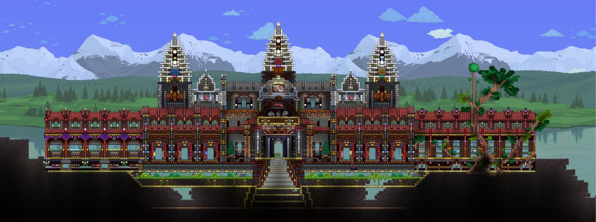 Shige ジャングルの大樹 Part7 ジャングル神殿入り口part7 最近テラリア建築がにぎわってきてうれしい これも 兎菱様 とりすん様 とむ様が テラリアに復帰してきたおかげと思う今日この頃です とりすん様の動画コメントであったのですが テラリア建築