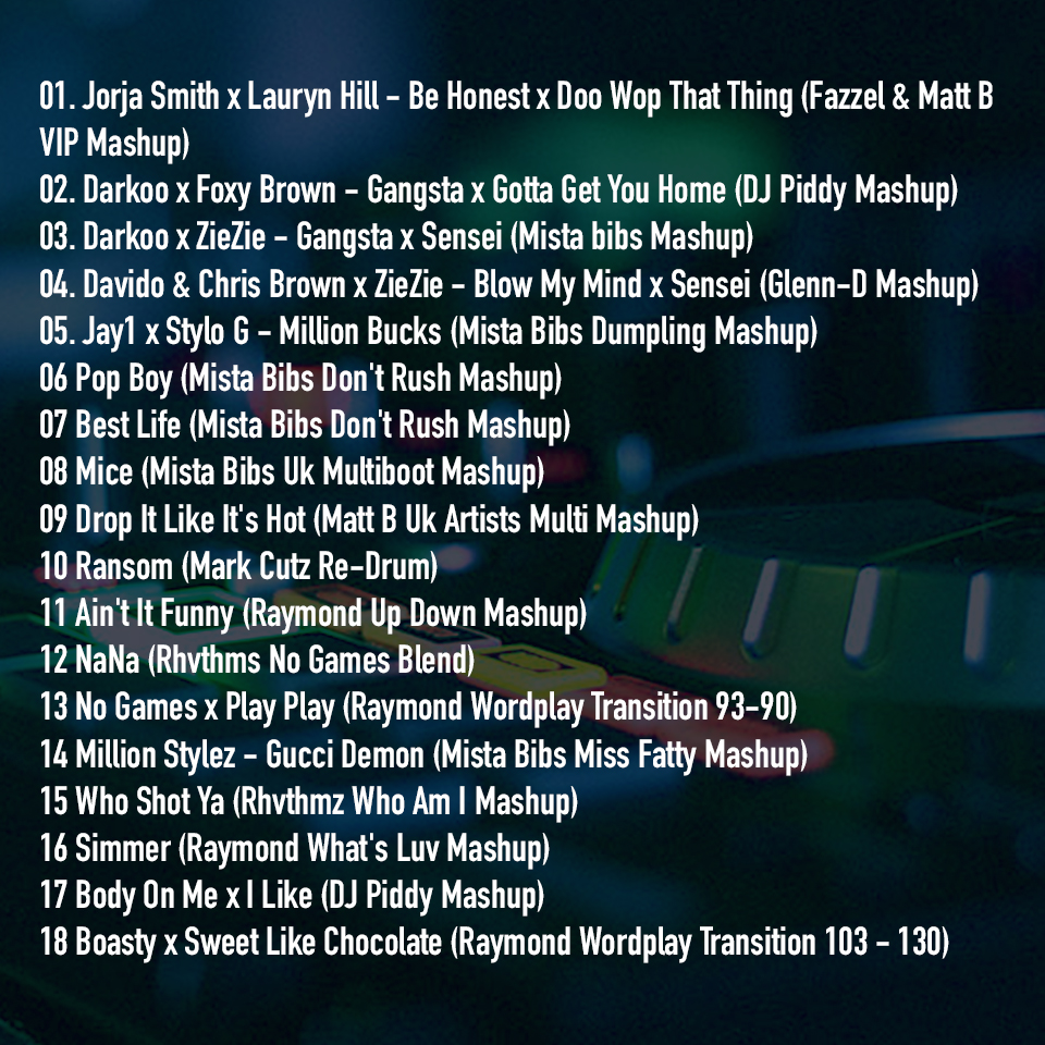 ThemashupUK's tweet photo. Tracklist for Mashup Monday Update!
#dj #mashupdj #edits #mashup #djkit #djlife #djtools #mixcloud #djmix https://t.co/Trj9YqJDof