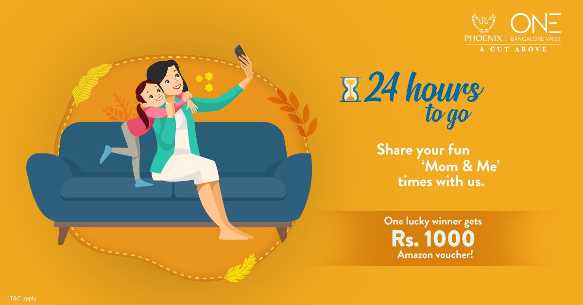 1BangaloreWest's tweet photo. Time’s running! Have you submitted your entries for the #MomnMe contest? Tell us about your lockdown bonding experience with your mother at home. Vouchers up for grabs!
#MomnMeTime #MothersDay #Contestalert #PhoenixOneBangaloreWest https://t.co/5BXmNRHXZF