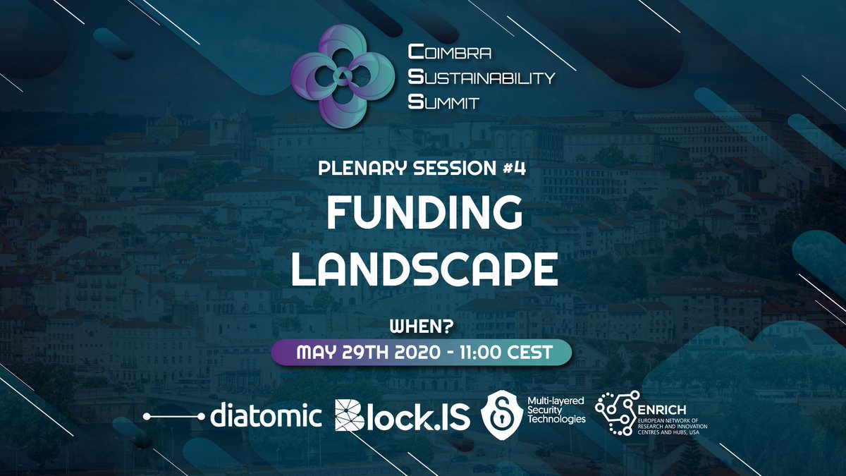 📣 On Friday, the 29th of May, a P4 will take place. The plenary will give a presentation of #funding opportunities and how is #publicfunding supporting the development of technology that are addressing the #SDGs!

🎉 More information: css2020.eu