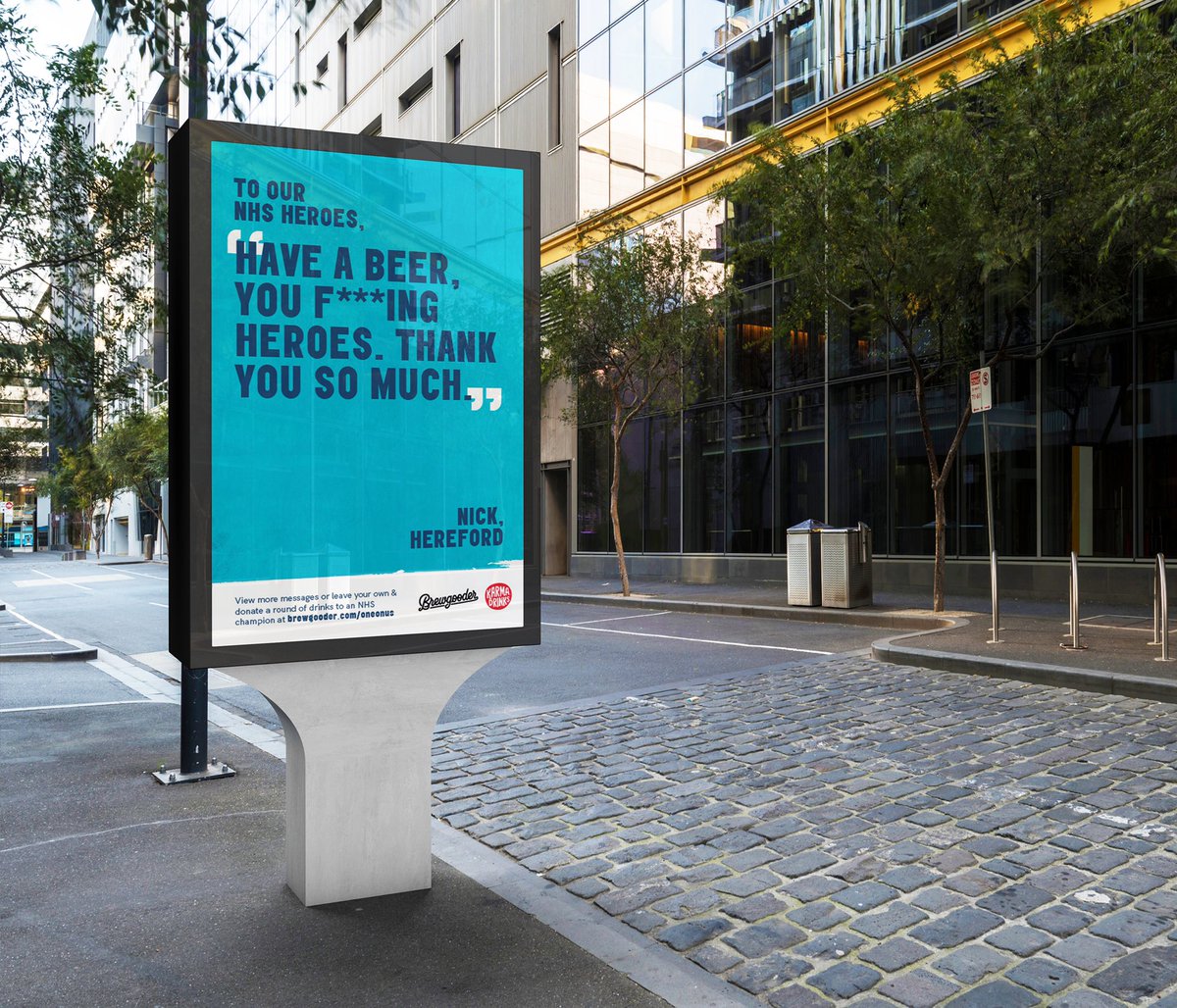 brewgoodr's tweet photo. We are super excited to announce that #OneOnUs messages are now being displayed on BILLBOARDS across the country, for our first-ever outdoor advertising campaign 🌇 

A MASSIVE thank you to @outdoor_smart, @LondonLitesDOOH, @openmediauk &amp; @ManifestLDN for making this happen ❤️ https://t.co/zibgJFZUMq