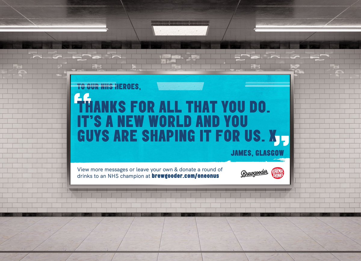 brewgoodr's tweet photo. We are super excited to announce that #OneOnUs messages are now being displayed on BILLBOARDS across the country, for our first-ever outdoor advertising campaign 🌇 

A MASSIVE thank you to @outdoor_smart, @LondonLitesDOOH, @openmediauk &amp; @ManifestLDN for making this happen ❤️ https://t.co/zibgJFZUMq