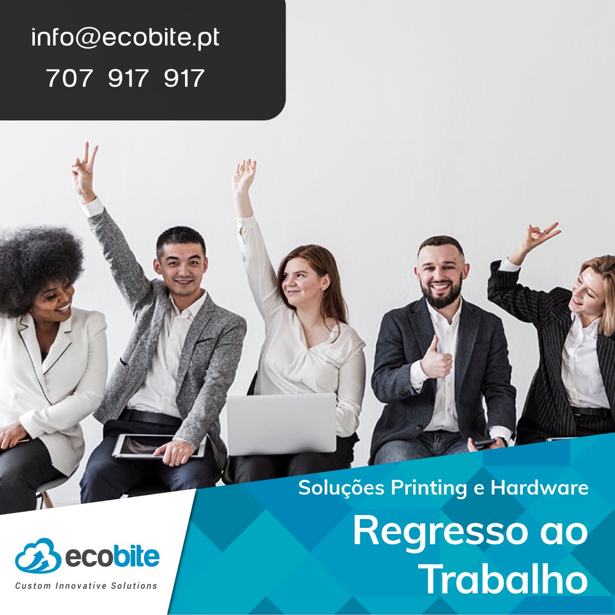 Ecobite's tweet photo. 🖥️🖨️ O Plano de Regresso ao Trabalho é um fator importante para o aumento da Performance e Produtividade Profissional.
Na #ecobite criamos soluções com a finalidade de aumentar a performance e a produtividade empresarial.
Contacte-nos sem Compromisso
https://t.co/c02liWBIkI https://t.co/oESXvlFzFU