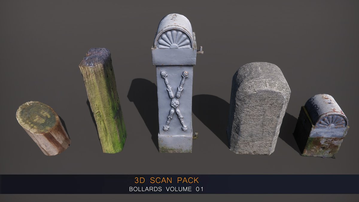 EmberGlitch's tweet photo. After processing multiple bollards scans the pack is ready to be used in your urban environments. 
10 Game-ready models with realistic 4k textures.

Check it out on the Unity asset store!
https://t.co/My2TJYncWt

#unity3d #madewithunity #photogrammetry #gamedev #gameart #urban https://t.co/YSngH7aWcd