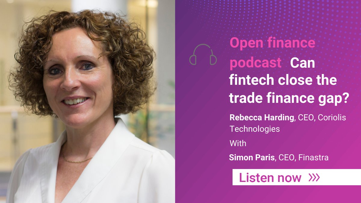 FinastraFS's tweet photo. What role do fintechs have to play in supporting trade finance? Our latest #OpenFinance podcast, hosted by @emilyjnicolle, covers this and more, download it here https://t.co/7qCxicw0wI https://t.co/uzTHvIOO1R