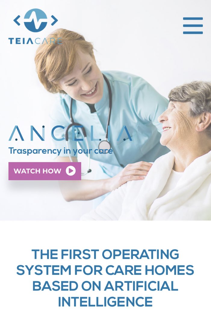 ninacapital's tweet photo. 🎬ANNOUCEMENT: @TeiaCare new website is out! Find out more about #ancelia, the 1st operating system for #carehomes based on #AI https://t.co/tFfFFLVp9I #nursinghome #MachineLearning https://t.co/28AOu8NuAm