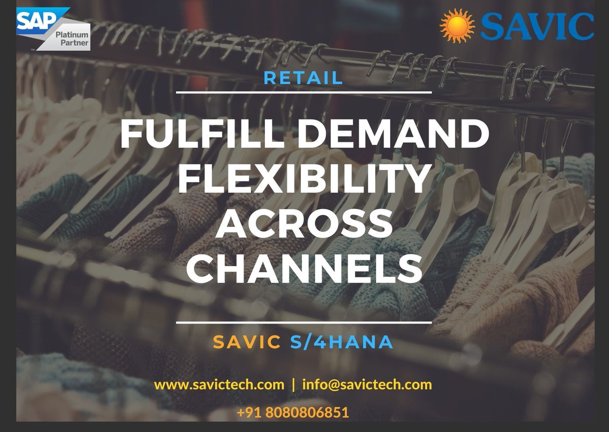 savictechnology's tweet photo. En-cash Enterprise demand flexibility with SAVIC S/4HANA Retail.
#S4HANA #SAP #SAPPlatinumPartner #SAVICtech #Retail #CoreERP #DigitalCore #AI #ERP #IntelligentEnterprise #UX #IT #innovation #InventoryManagement #Demand https://t.co/SXGfJVEws9
