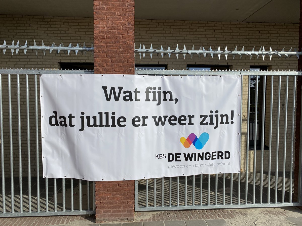Wat fijn dat onze kinderen weer op school zijn! Even wennen, even anders maar het voelt heel goed om weer in school met het onderwijs bezig te zijn! <a href="/kbsdeWingerd/">De Wingerd</a> @SKOfv