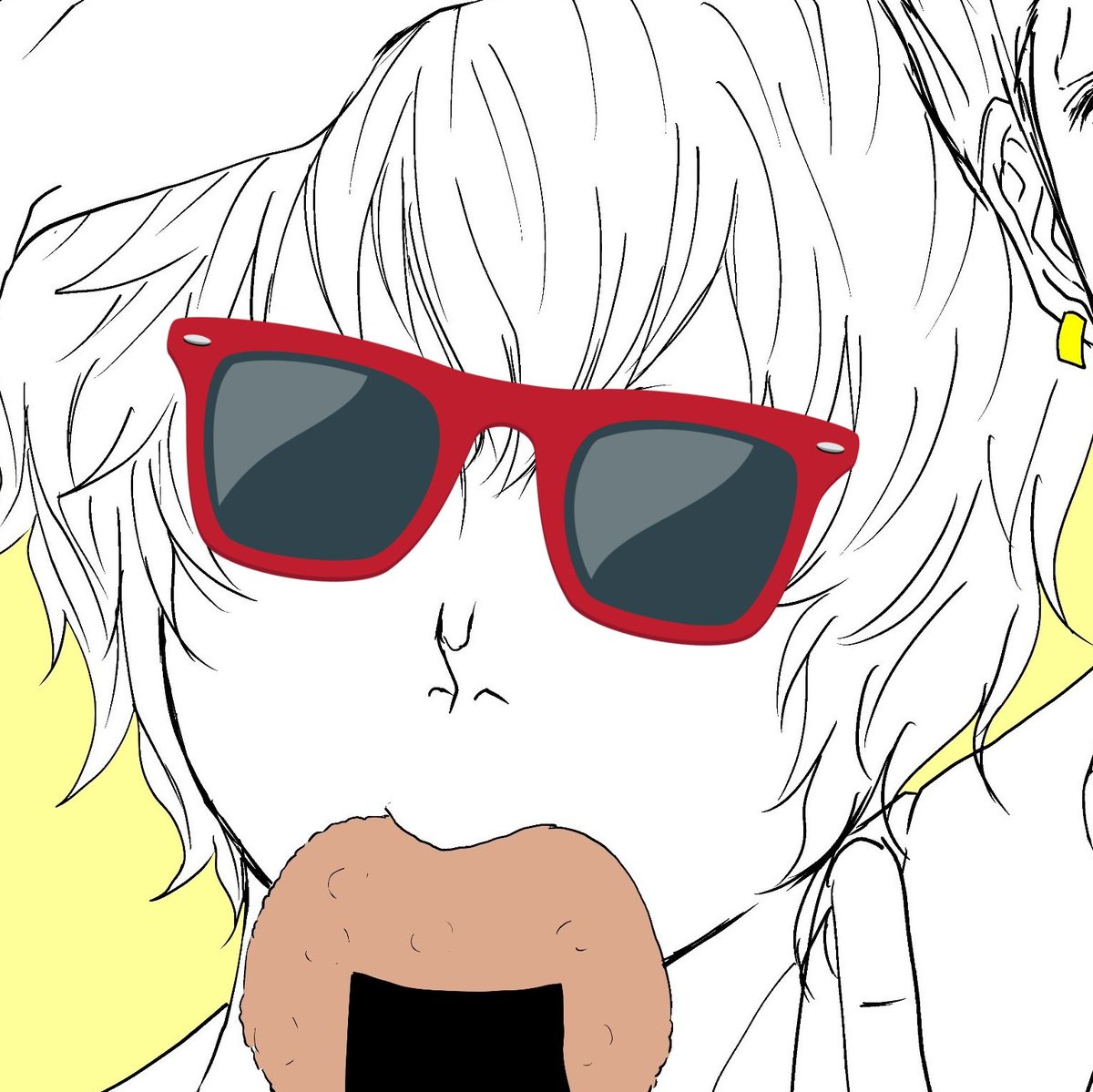 ますたぁ 自分のアイコンにサングラスをかけてみよう見た人もやってみよう コラさん赤似合うね かわいいね