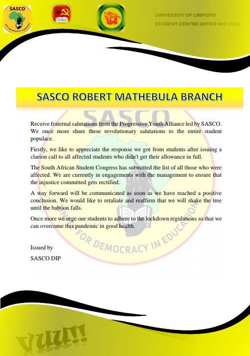 SASCO_UL's tweet photo. SASCO doesn’t rest when it comes to students issues 🖤💚💛 https://t.co/YGL0OBBzS1