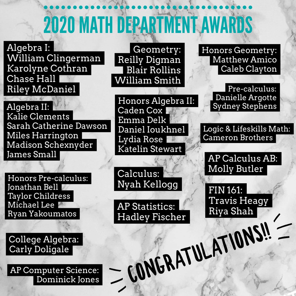 NOHSCounselors's tweet photo. Today kicks off our NOHS 2020 Virtual Awards Week! We recognize and celebrate the academic achievements of the following students in the areas of English and Math! 🎉 https://t.co/RGfrxsLtXK