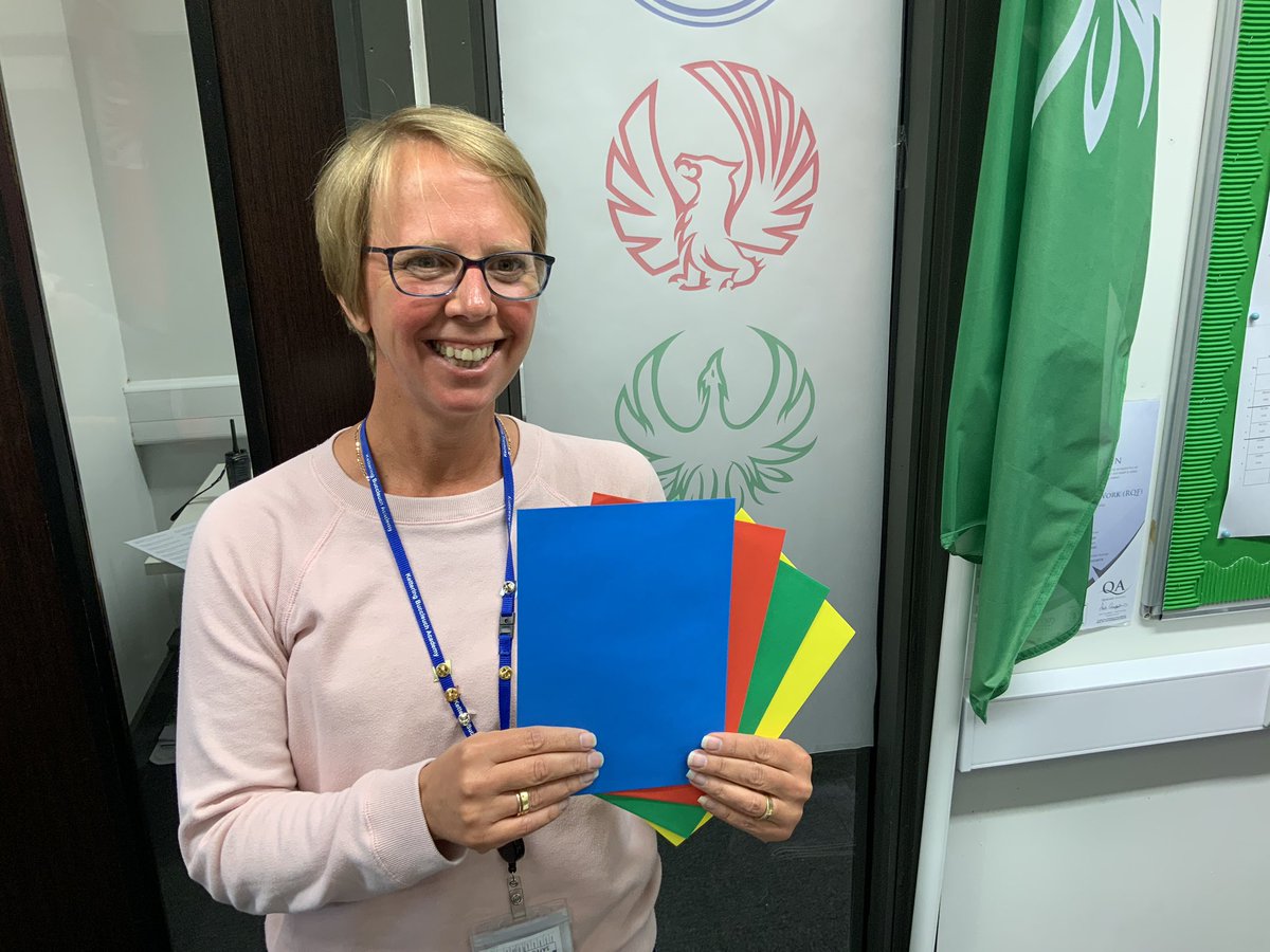<a href="/crhawthorn/">Mrs Hawthorn</a> (Mrs Hawthorn : Head of Year 7) has been busily putting letters into envelopes informing our new Year 7 intake which House they will be joining. These are being posted out in House coloured envelopes. Let us know which House you will be part of. 💙❤️💚💛
