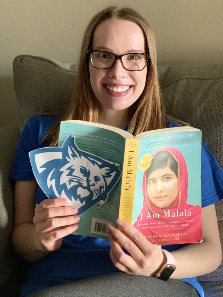 Where’s your wildcat? My wildcat is learning about the life and contributions of Malala Yousafzai and how she advocates for the education of girls #WilsonSpiritChallenge @WilsonES_AISD