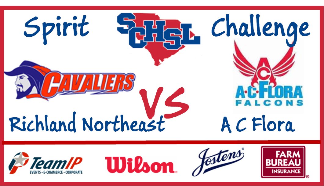SCHSL's tweet photo. @RNECavaliers vs @FloraAthletics  #SCHSLSpiritChallenge #Round3Day1 https://t.co/MlOxhpLNIF
