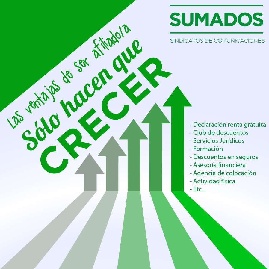 SumadosT's tweet photo. Las VENTAJAS de ser afiliad@ de #SUMADOS siguen CRECIENDO. Infórmate y aprovéchalas: https://t.co/Kprf7tLSsI #SUMA2 somos más fuertes https://t.co/q09ujel58o