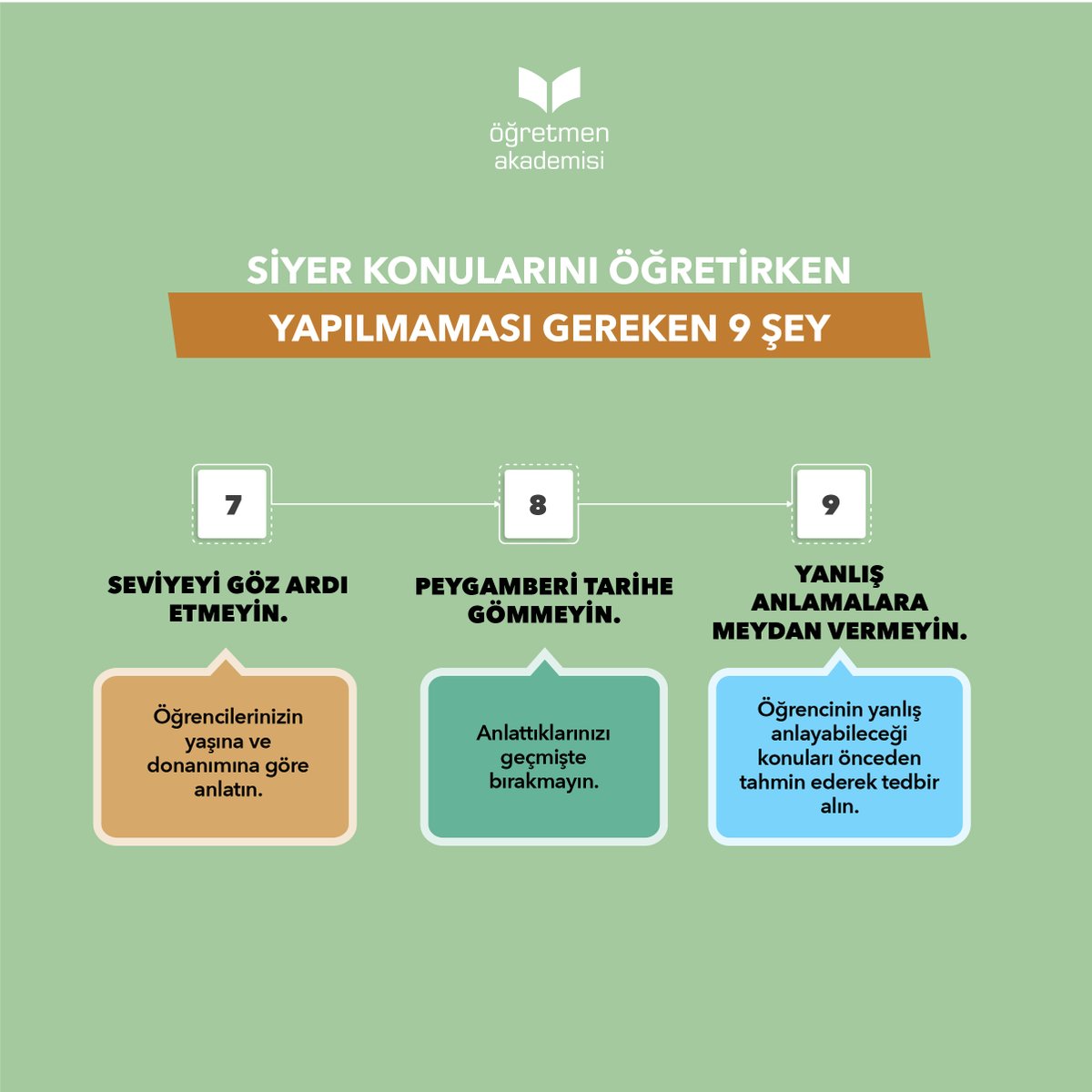demogretmen's tweet photo. Siyer konularını öğretirken yapılmaması gereken 9 şey
@demogretmen https://t.co/pl2IG4u2YK