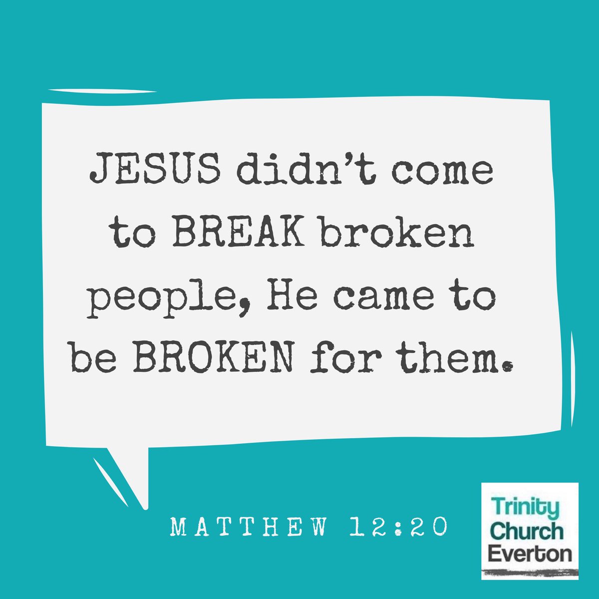 Jesus came to be broken for you. Check out yesterday’s online VE Day service to find out more: youtu.be/nz8hxKtkr2M