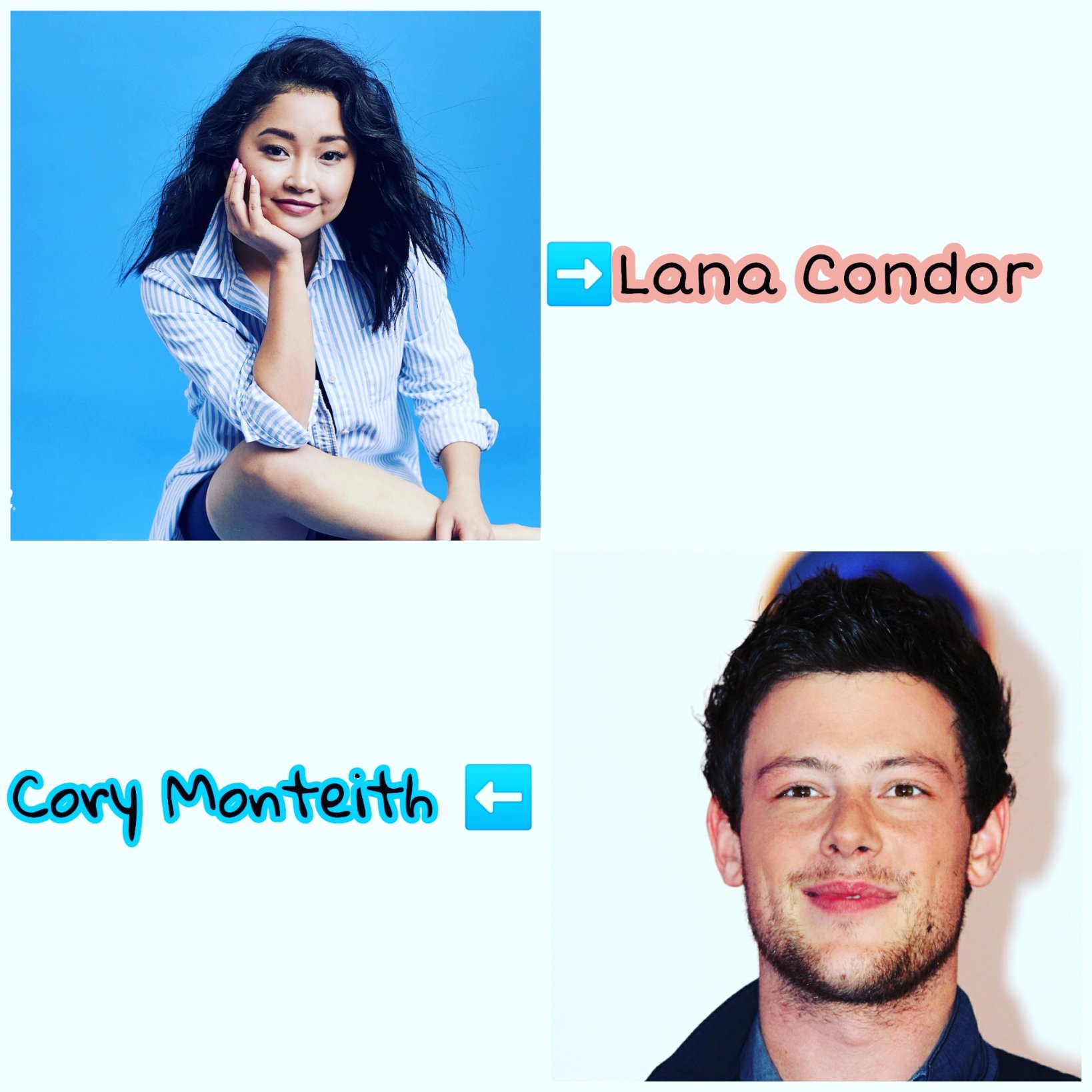 Happy Birthday Lana Condor and Cory Monteith..         
