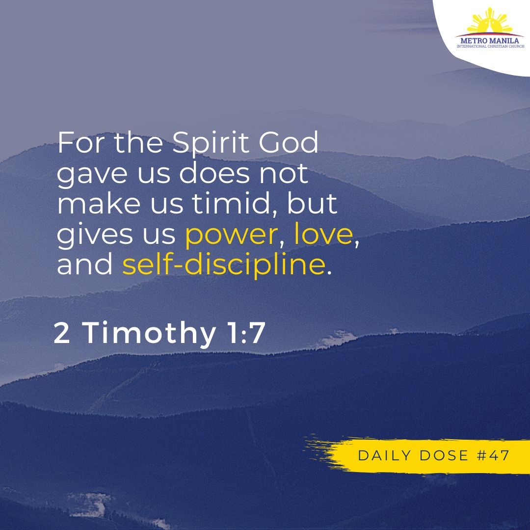 Are you defined by your personality, or by God?

“For the Spirit God gave us does not make us timid, but gives us power, love and self-discipline. - 2 Timothy 1:7

#DailyDose #ILoveMyChurchICC #SoldOutMovement #MMICC