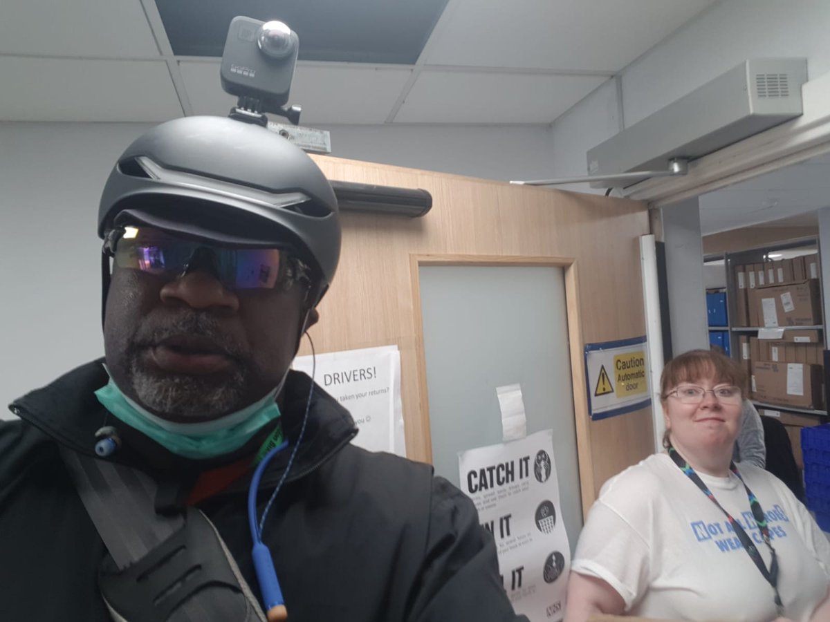 HounslowNWatch's tweet photo. Winston has dropped off 200 freshly printed face shields to the team and West Middlesex Hospital Pharmacy. 

Thanks Winston and thank you #keyworkerheroes ❤🥰😍🏥

#PrintToProtect 
#COVID19 https://t.co/7QukyW0pdy
