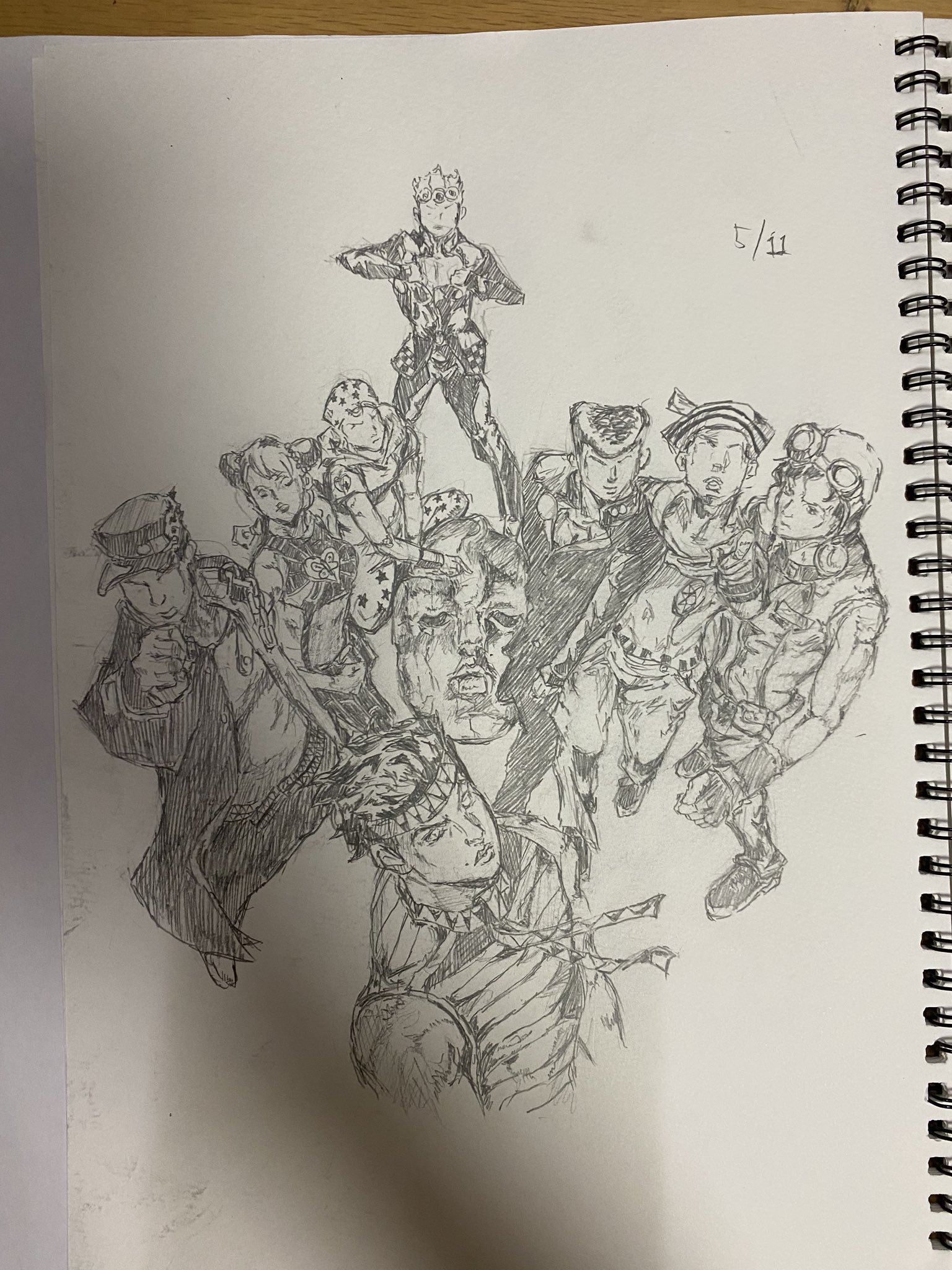 模写厨 ジョジョの奇妙な冒険 集合絵 模写 最近ジョジョしか描いてないなぁ 石仮面描くのが地味に楽しいw ジョジョの奇妙な冒険 描いてみた 模写 T Co 7lksgaqwqs Twitter