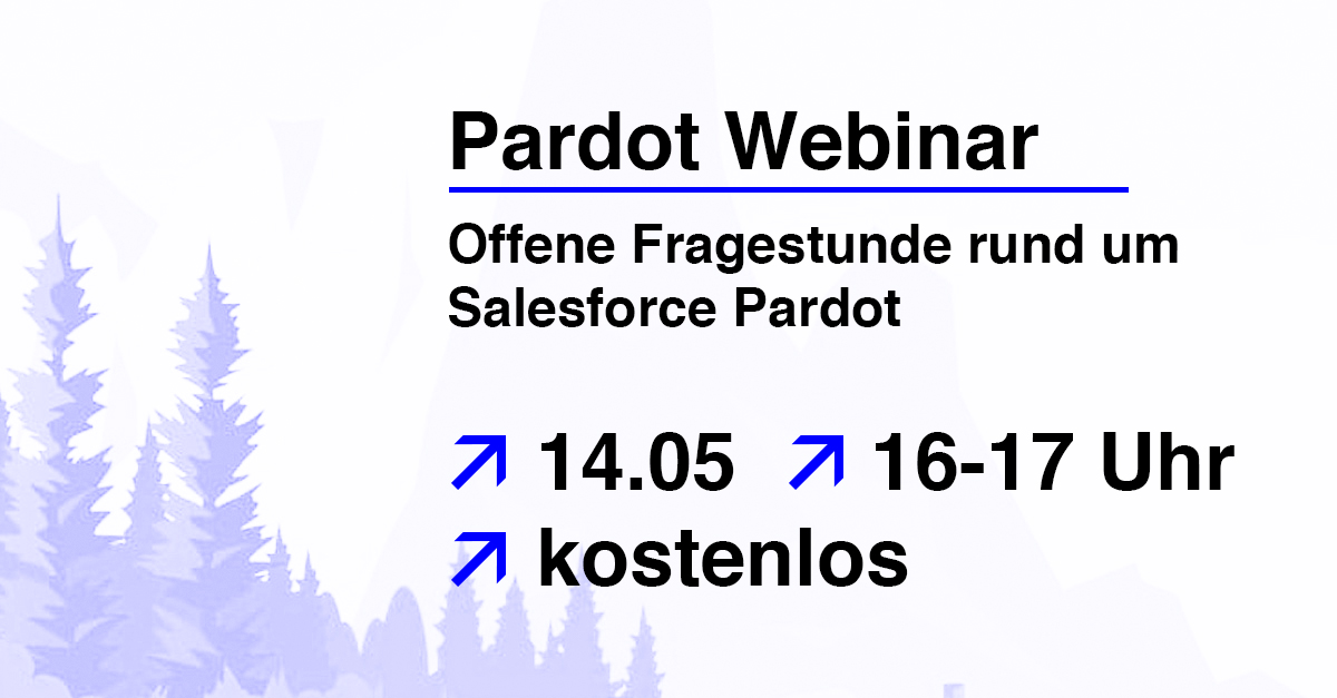 aptly_gmbh's tweet photo. Bereit für die zweite Runde der Pardot Open Hour? Am 14.05. kann die @Pardot Community der DACH Region wieder all ihre Fragen rund um #Salesforce #Pardot loswerden >> Hier geht's zur Last Minute Anmeldung: https://t.co/JC6uUG2kq2

@trailhead @SalesforceDE https://t.co/9aY923XwEz