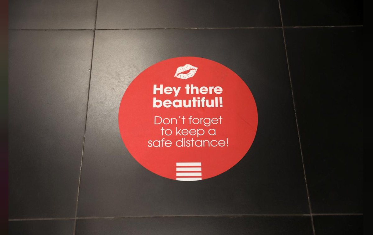 grescoe's tweet photo. The iconography of a pandemic.
International distancing floor signs.
(I'm liking the one on the left.)

https://t.co/P5cTXHD7i4 https://t.co/IM63ubD4ky