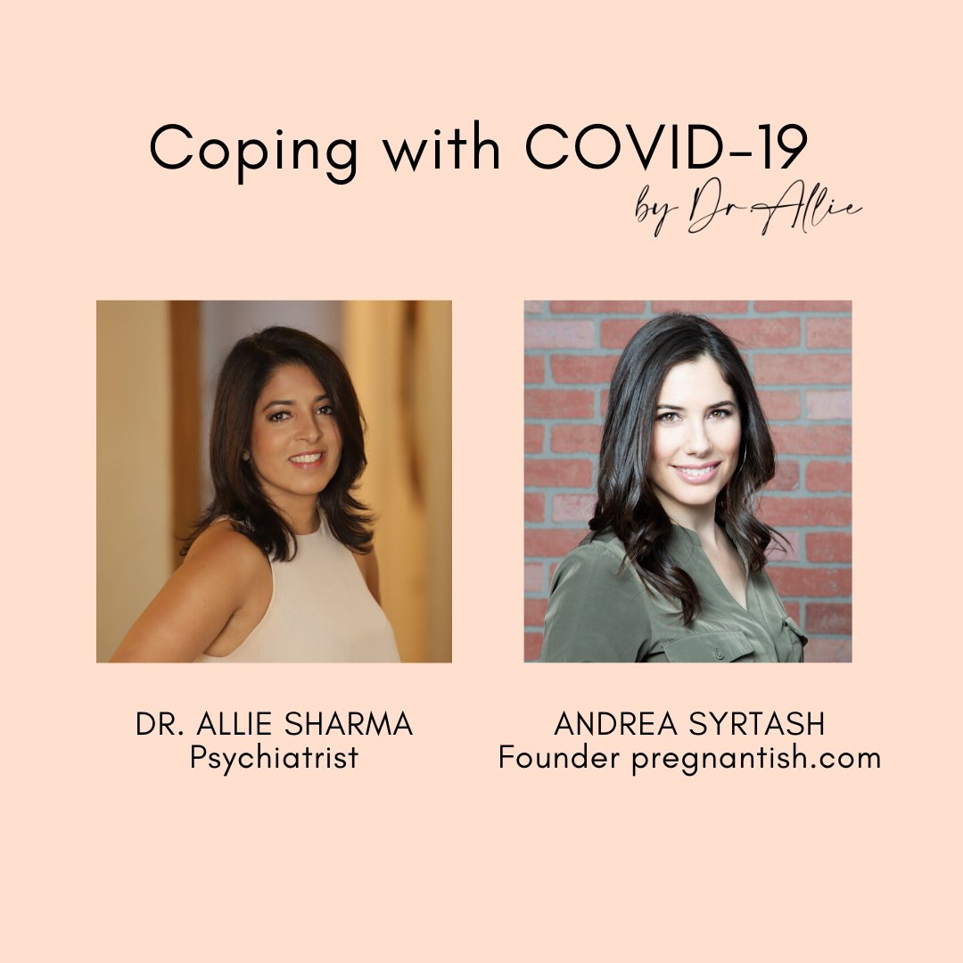 alliesharma's tweet photo. Catch Episode 18 of Coping with COVID-19 by Dr. Allie with guest @AndreaSyrtash Founder of @pregnantishmag on Fertility Challenges during COVID-19 https://t.co/ueQse8PiNP . #CopingwithCOVID19 #mentalhealthmattters #covid19 #letsgetclinical #dralliesharma #drallie https://t.co/zvp6nH7Xvk