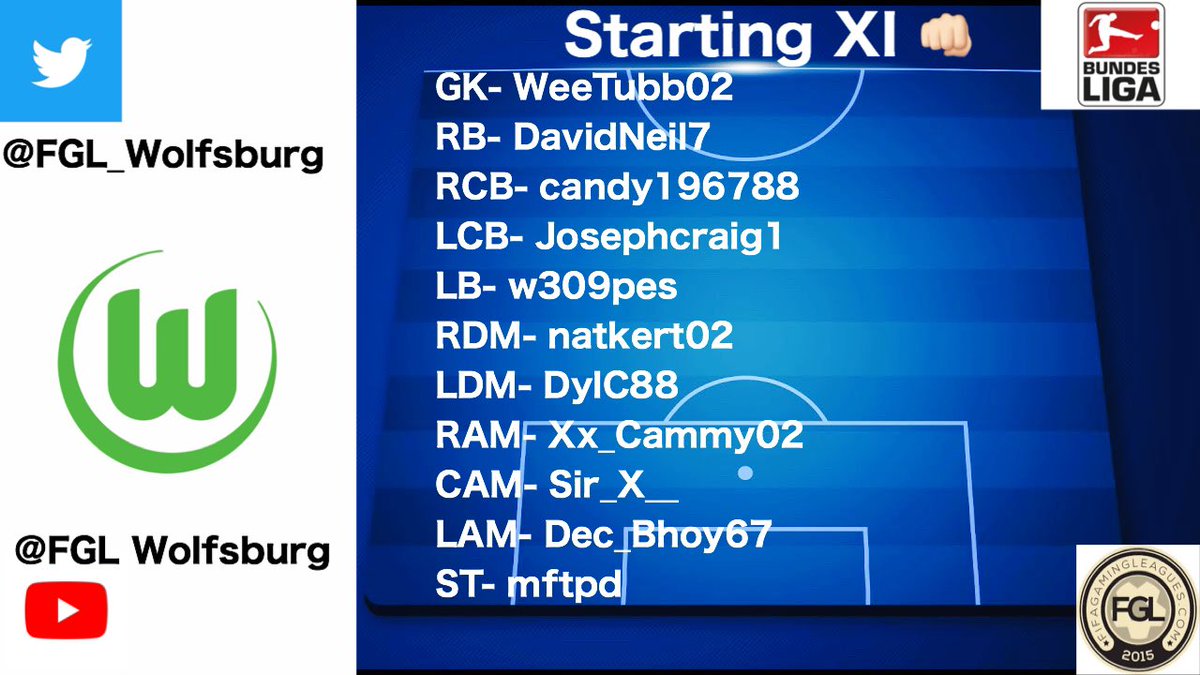 FGL_Wolfsburg's tweet photo. 🟢FGL Wolfsburg⚪️
Back in league action today hoping to get off to a better start tonight and take home 6 points👊🏻

🏆Bundesliga
🆚️TSG 1899 Hoffenheim🇩🇪(A)
⏰8:10PM

🏆Bundesliga
🆚️Borussia Dortmund🇩🇪(A)
⏰8:40PM

@FGLFifa 

(Line-Up)↙️ https://t.co/Fg0RyTHw8u