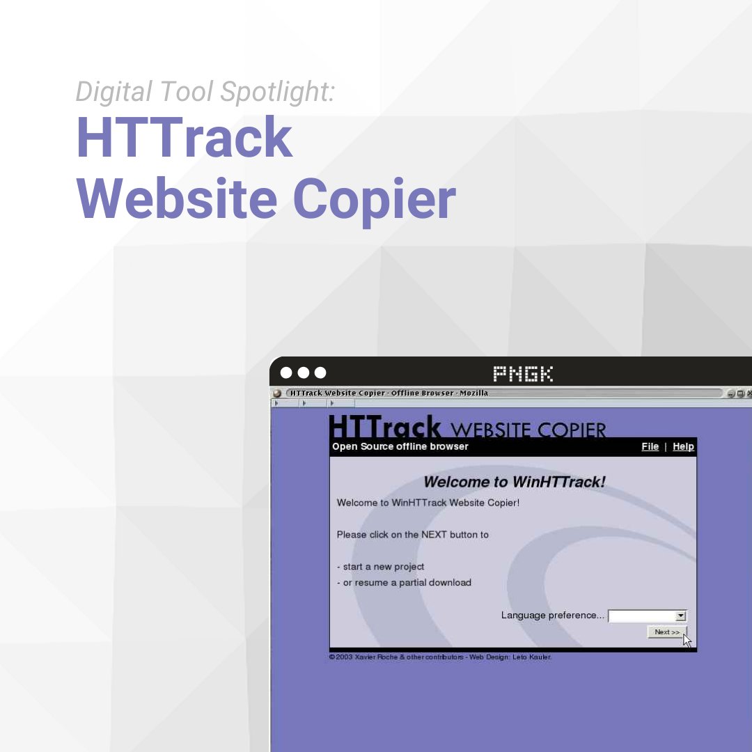 PNGKtech's tweet photo. If you have to deal with intermittent internet, check out HTTrack!⁣
⁣
HTTrack is open source software which will copy an entire website and the links that website has, giving you the full web experience entirely offline.⁣
⁣
Check it out: https://t.co/r4uOV0ChRb  https://t.co/nfpJdccZia