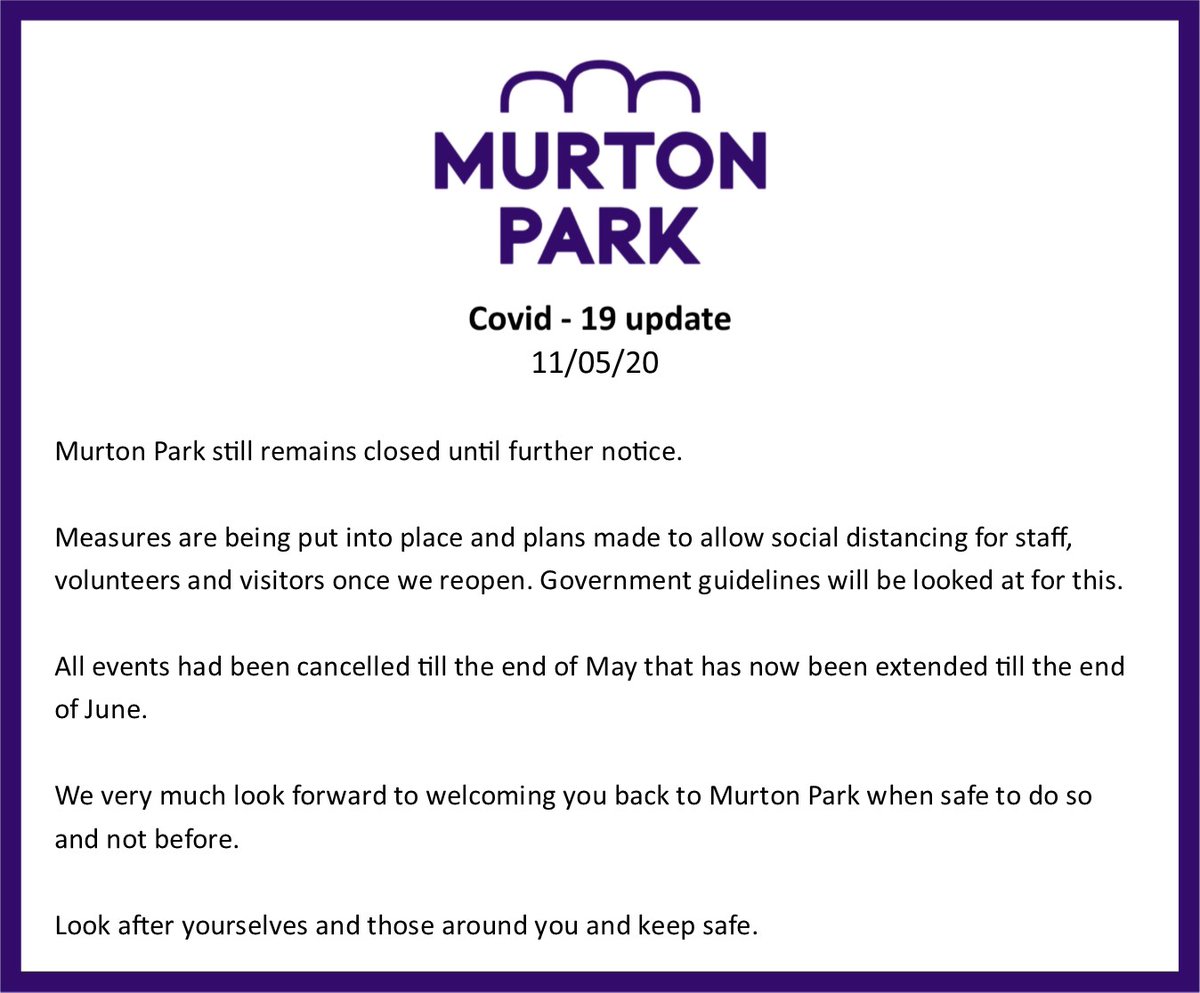 murtonpark's tweet photo. Covid -19 update. https://t.co/FQwCvOCa47