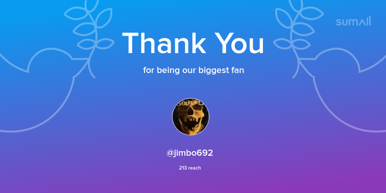 Our biggest fans this week: jimbo692. Thank you! via https://t.co/VOKkaReMah https://t.co/eQry4jxZUL