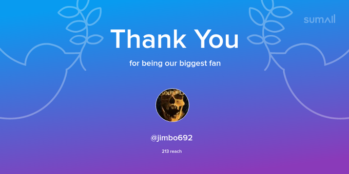Our biggest fans this week: jimbo692. Thank you! via https://t.co/VOKkaReMah https://t.co/eQry4jxZUL