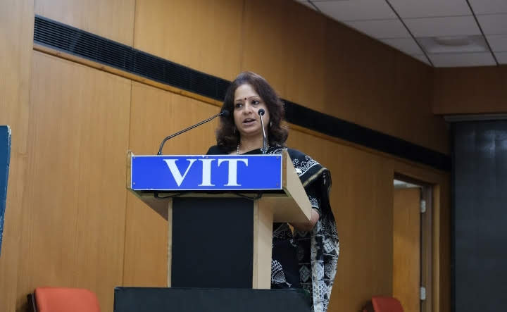 ACMW_VIT's tweet image. On the 8th of March, we had Mrs. Sripriya Govindarajan be our guest speaker on the occasion of International Woman&apos;s Day at C2C. She spoke about the universal biases present in tech and how to combat it to establish a more egalitarian technological world. #acmw #acmvit #womensday