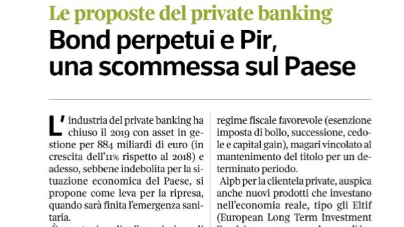AIPB (@aipb_it) on Twitter photo Nei portafogli delle famiglie #Private c’è spazio per promuovere nuove emissioni governative di lungo periodo, come i #generationalbond. I commenti di <a href="/AntoMassari22/">Antonella Massari</a>, nell’articolo di <a href="/ppuliafito1/">Patrizia Puliafito</a> su L’Economia.  
Qui l’articolo completo bit.ly/2SSFOm4 Nei portafogli delle famiglie #Private c’è spazio per promuovere nuove emissioni governative di lungo periodo, come i #generationalbond. I commenti di <a href="/AntoMassari22/">Antonella Massari</a>, nell’articolo di <a href="/ppuliafito1/">Patrizia Puliafito</a> su L’Economia.  
Qui l’articolo completo bit.ly/2SSFOm4