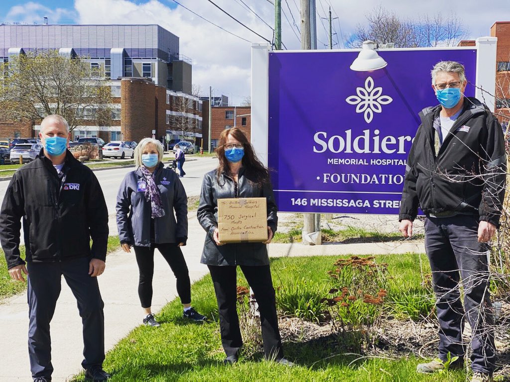 During this pandemic, the ODCA wanted to do their part in supporting front line workers and did so with a donation of 750 surgical masks to the Orillia Soliders Memorial Hospital. Thank you to all the frontline workers for all your hard work on our behalf. 
#frontlineworkers