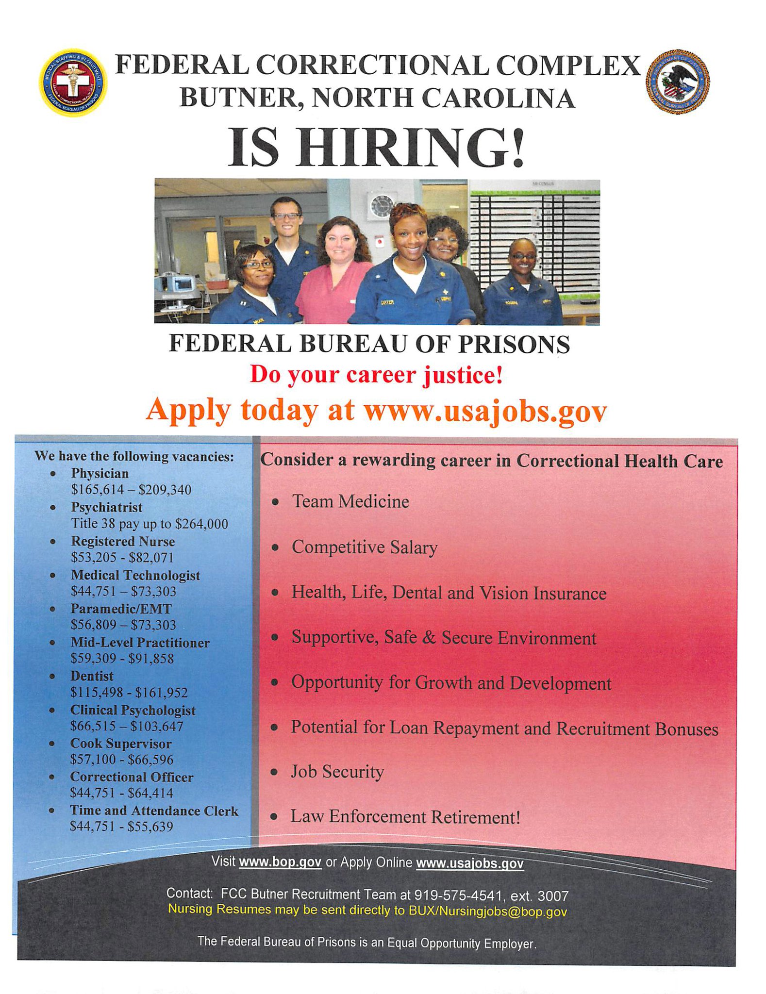 Federal Bureau of Prisons Career Connections on Twitter "FCC Butner is