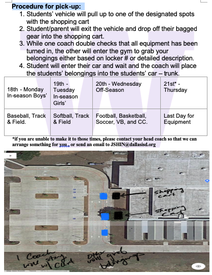EDWalkerSports's tweet photo. Parents and students! Here is some information on equipment pick up and drop off! @EDWalkerWolves https://t.co/OulcmR27Qx