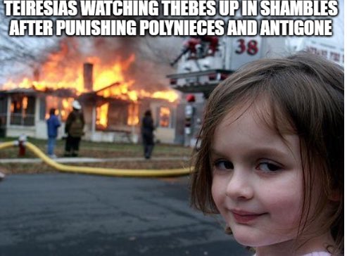 MsLoveMHS's tweet photo. @SparkNotes inspired me to create a meme project for my juniors! Students created memes for Antigone and their submissions had me cracking up this AM! Here are some of my favorites https://t.co/d6oTeNMCja