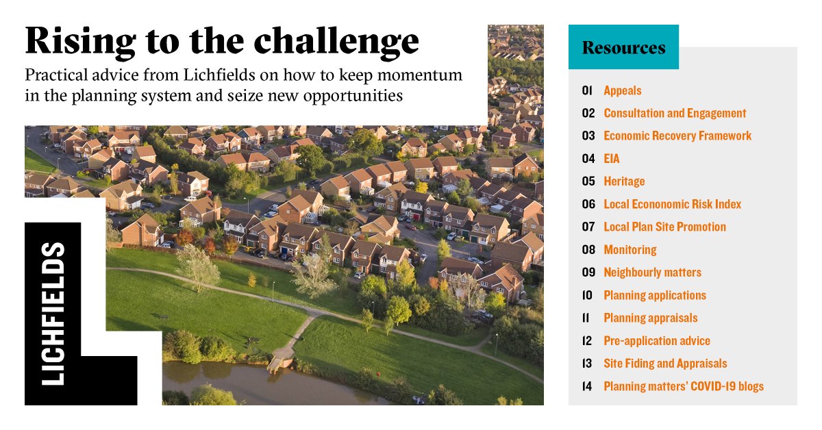 LichfieldsUK's tweet photo. Rising to the #COVID19UK challenge

Practical advice from Lichfields on how to keep momentum in the planning system and seize new opportunities.

View all resources including tools, insights and how-to-guides covering various services and processes: https://t.co/WjUarHbFMw https://t.co/cUiS9ZlXTf